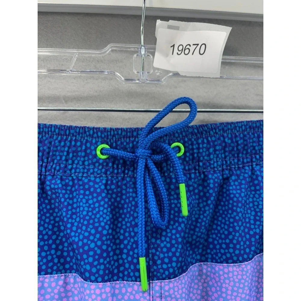 Vineyard Vines Swim Trunks Mens XL Multi Colorblock 6in Inseam Lined Preppy Pool